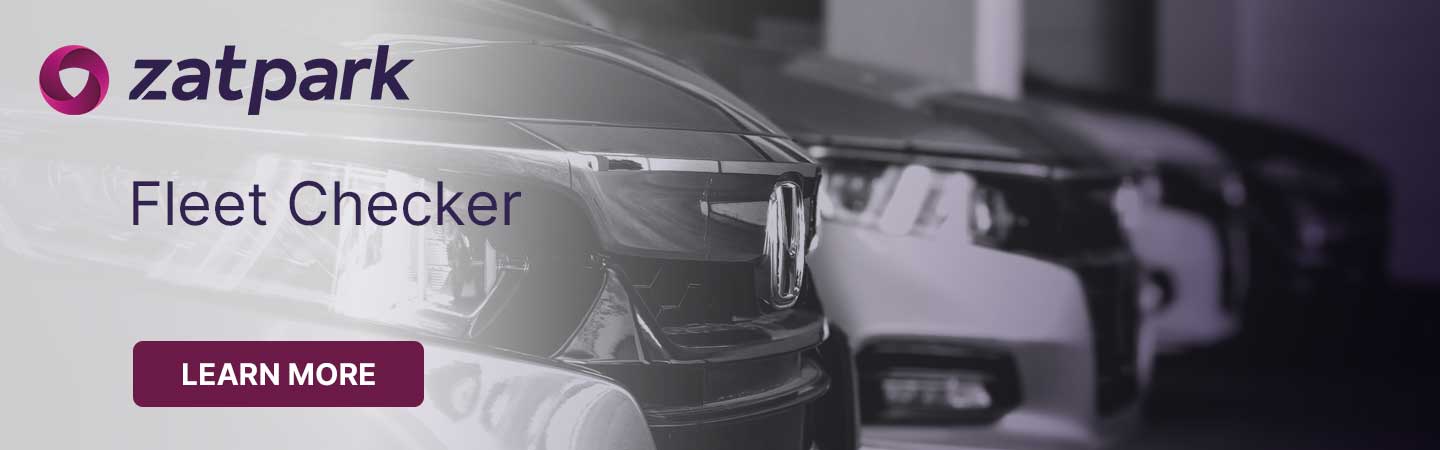 Zatpark Fleet Checker learn more - Fleet PCN control - parked cars in a row