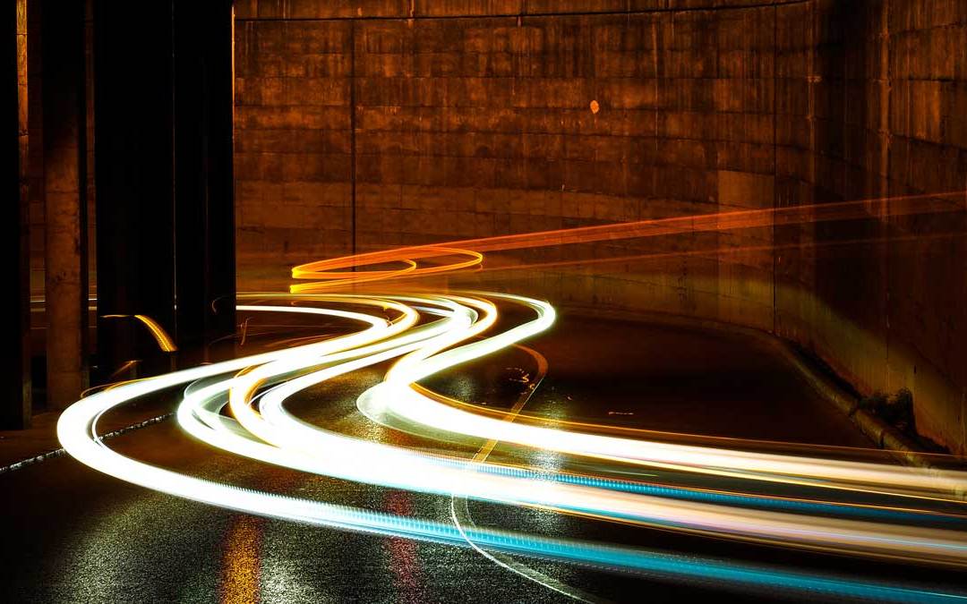 Zatpark underground car light trails - zatpark car park management