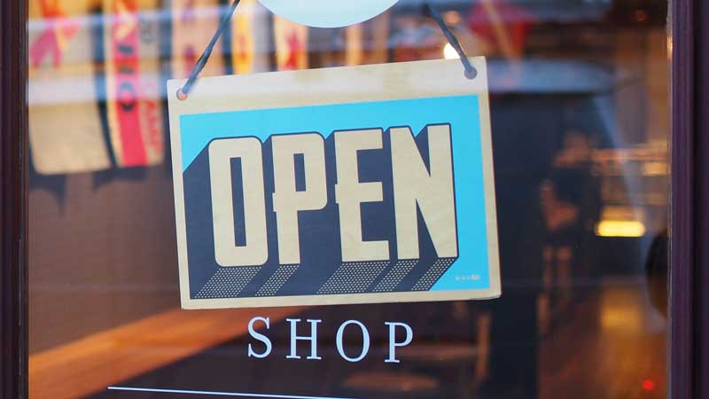 Open shop sign