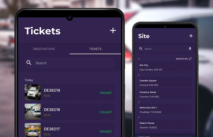 Unity5 mobile app for parking enforcement