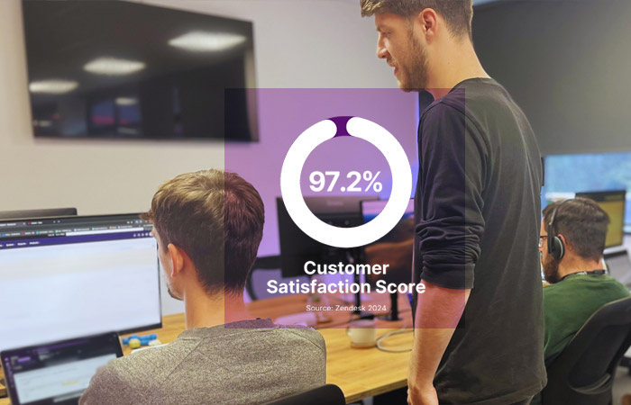 Unity5 customer services team have a high customer satisfaction score